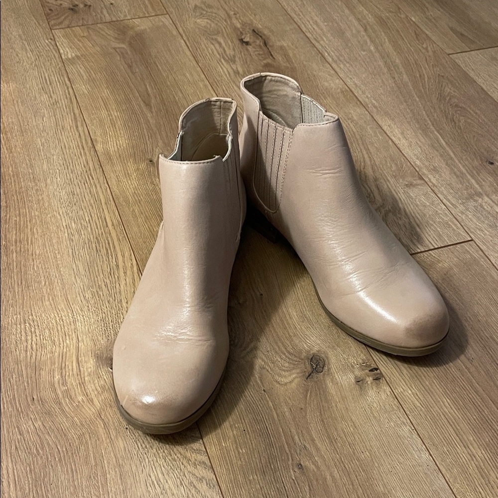 Elegant Cream Ankle Boots